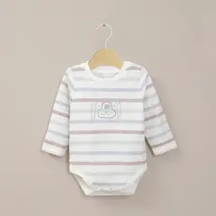 OPALINE - Body Bebe Niño Estampado Blanco