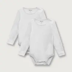 OPALINE - Body Bebé con Broche Blanco Unisex