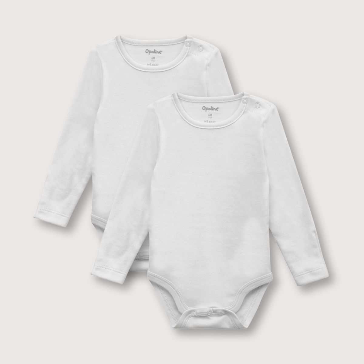 OPALINE - Body Bebé con Broche Blanco Unisex