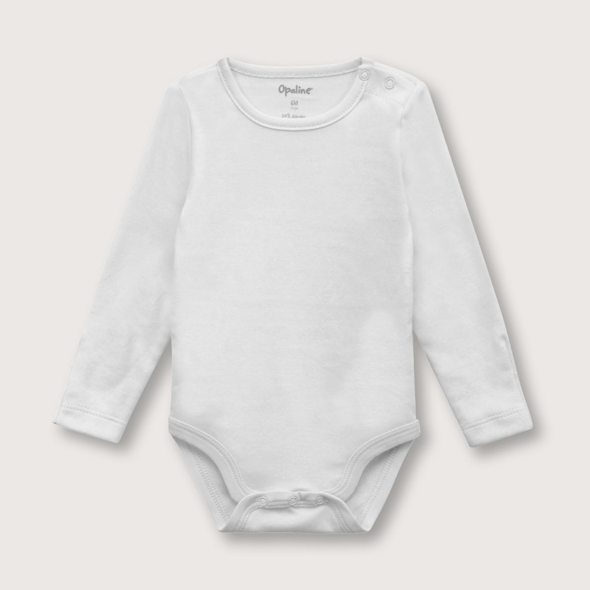 OPALINE - Body Bebé con Broche Blanco Unisex