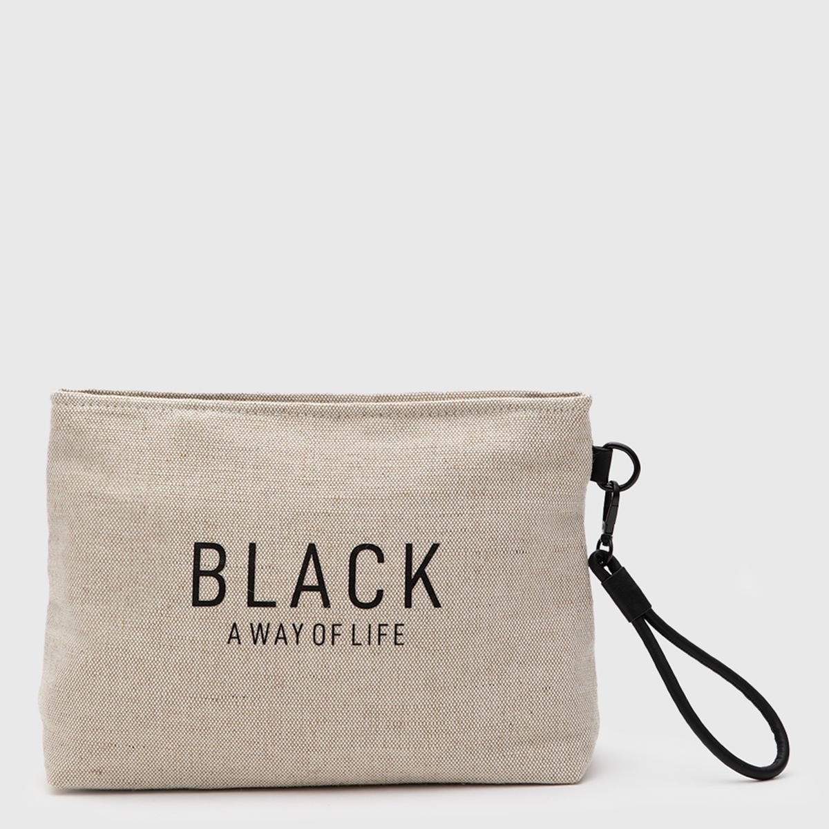 BLACK - Neceser Linen Beige Black Bubba