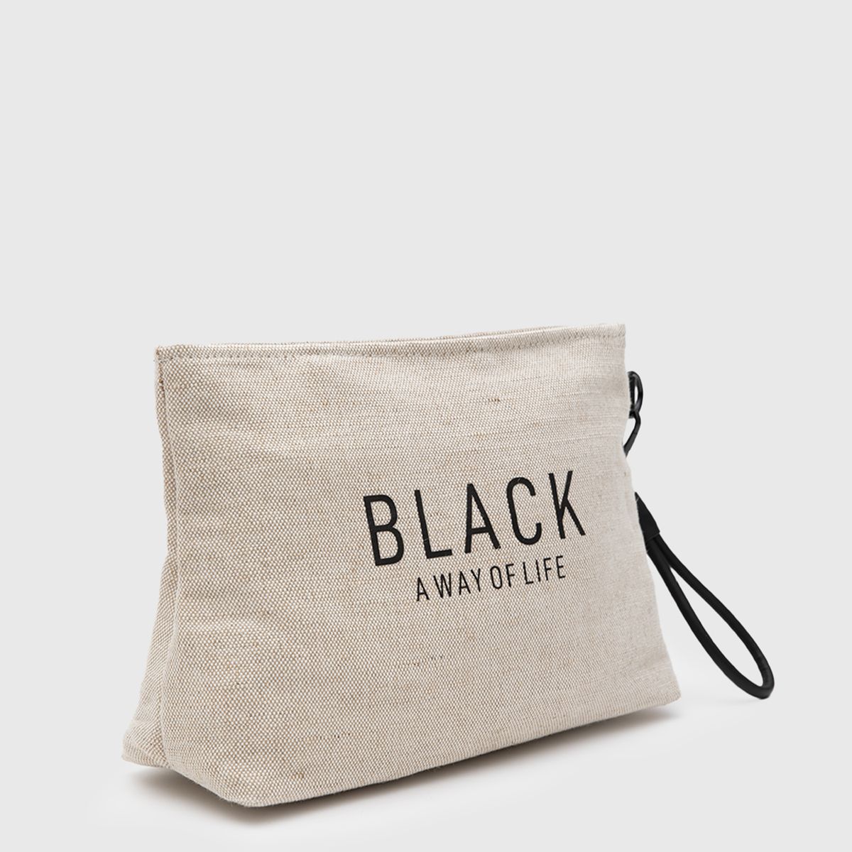 BLACK - Neceser Linen Beige Black Bubba