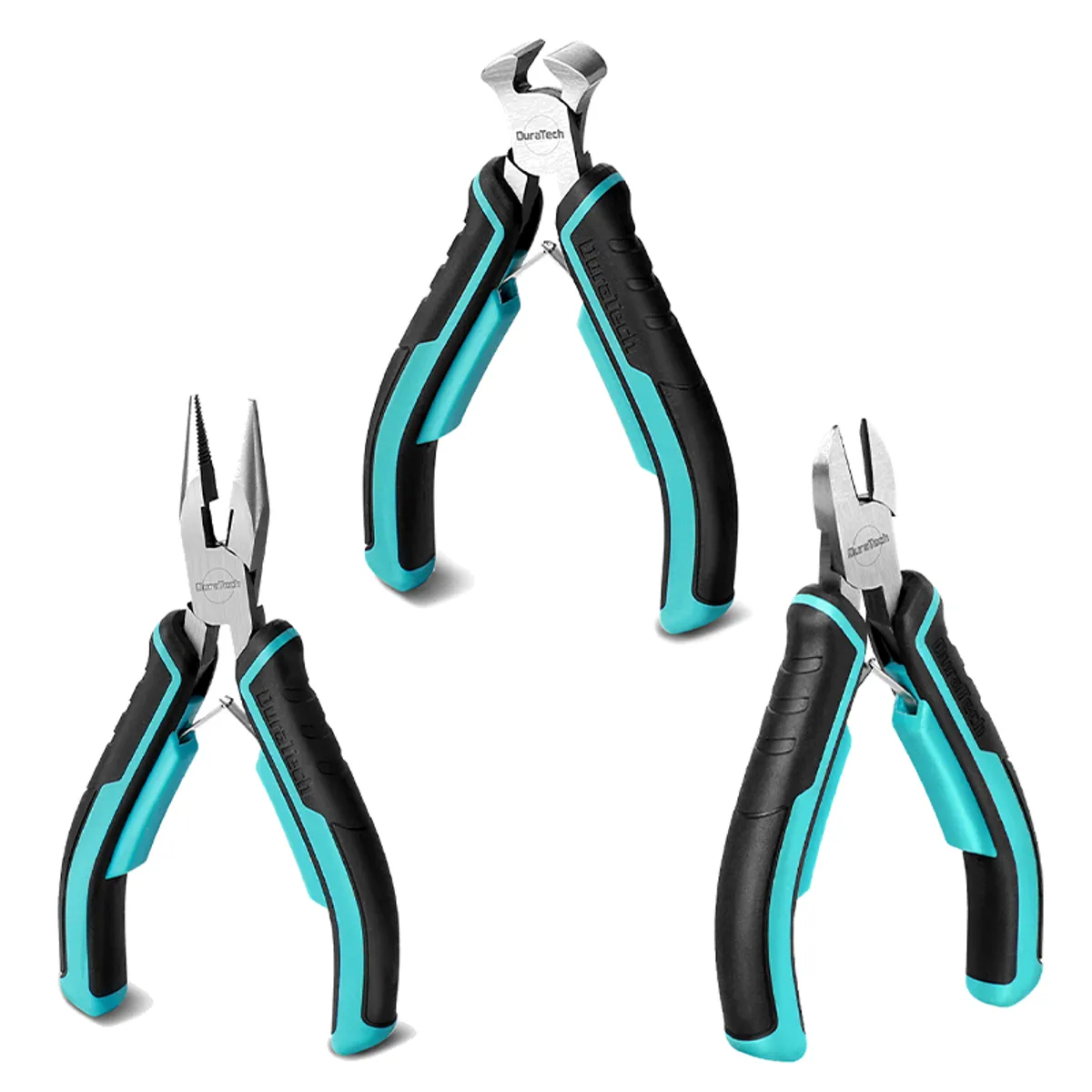DURATECH - Set alicates 160MM y 180MM CR-NI  mango antideslizante, reforzado Duratech