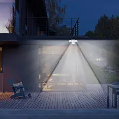 ORIS - Foco Solar de Muro con Sensor Grande Luces Patio