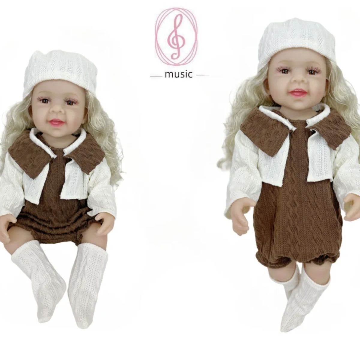 OKAY - Muñeca Reborn Bebé Realista De Silicona Lavable 55cm Sonido