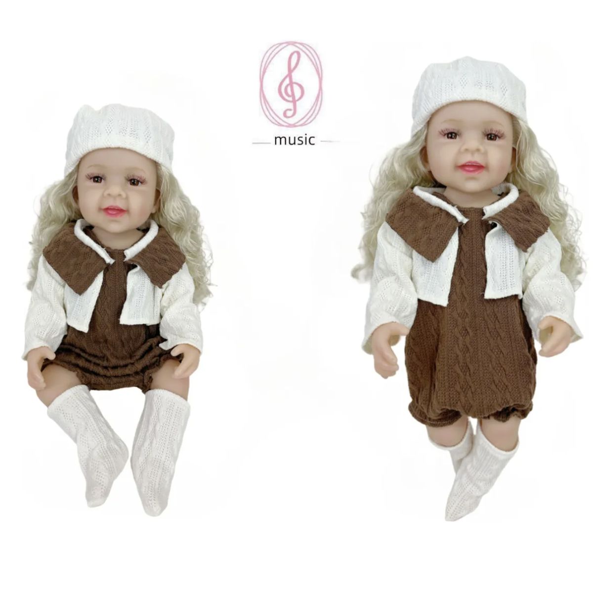 OKAY - Muñeca Reborn Bebé Realista De Silicona Lavable 55cm Sonido