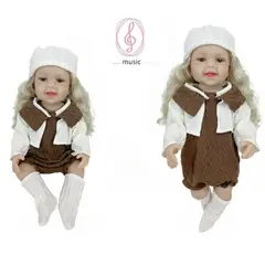 OKAY - Muñeca Reborn Bebé Realista De Silicona Lavable 55cm Sonido