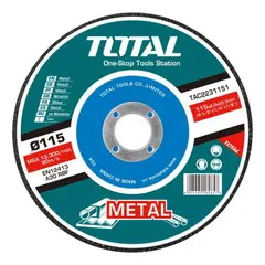 TOTAL - Disco De Desbaste P Metal 115mm TAC2231151 Turquesa