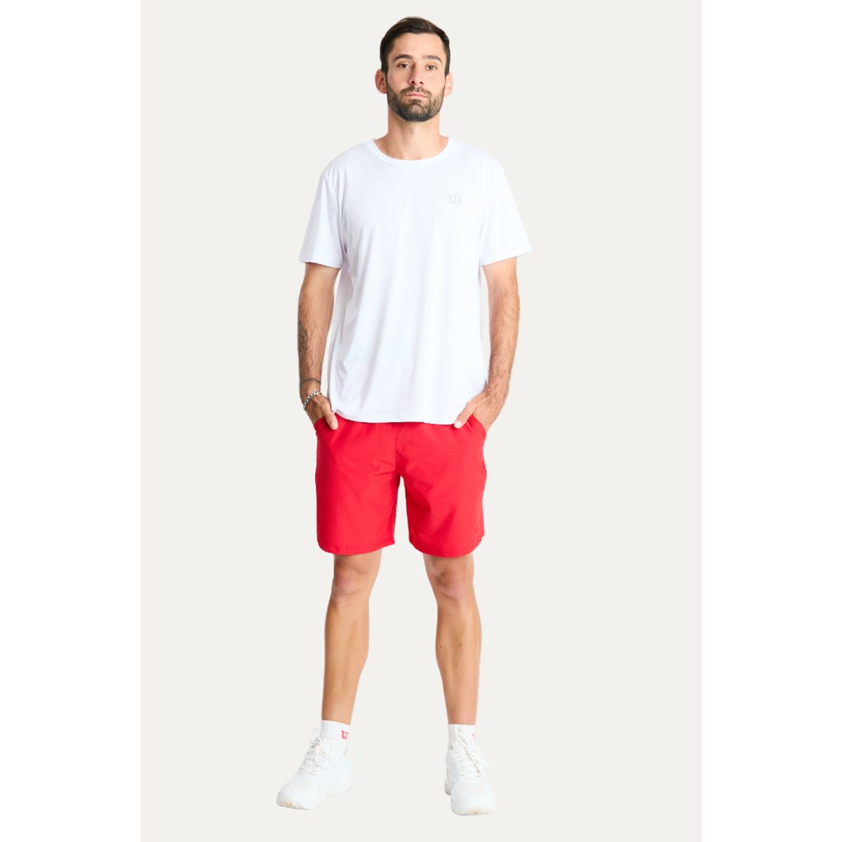 WILSON - Short Poliester Caballero Rojo Wilson