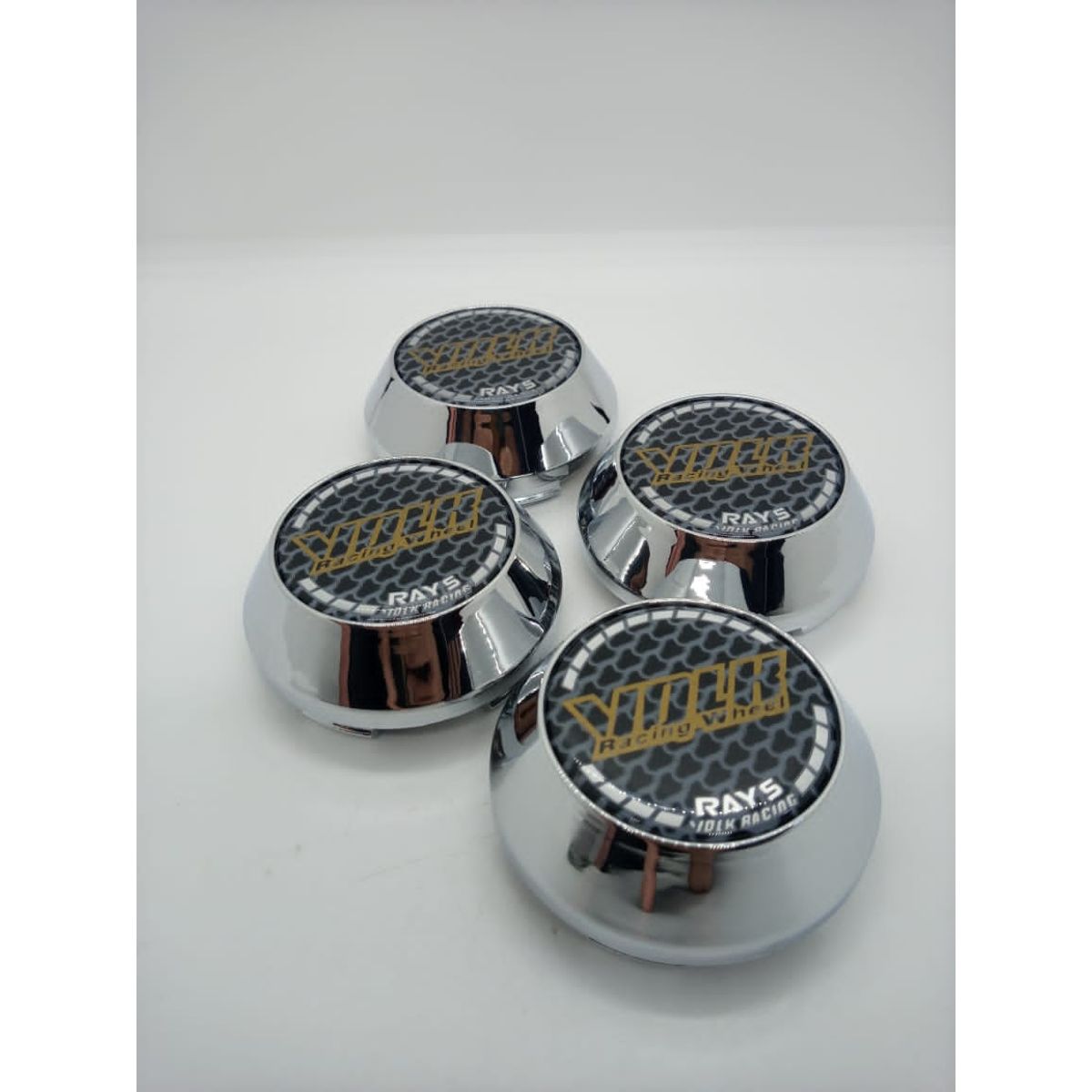 GENERICO - X4 Tapas centro de llantas de auto tunning conica Medidas 58mmX60mm VOLK  RAYS CARBONO