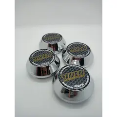 GENERICO - X4 Tapas centro de llantas de auto tunning conica Medidas 58mmX60mm VOLK RAYS CARBONO