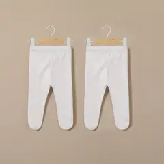 OPALINE - Pack De 2 Panty Ballerina Blanca Unisex