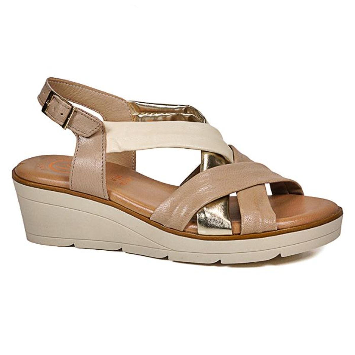 LOLA CANALES - Sandalia Cuero Delarmy Taupe LOLA CANALES