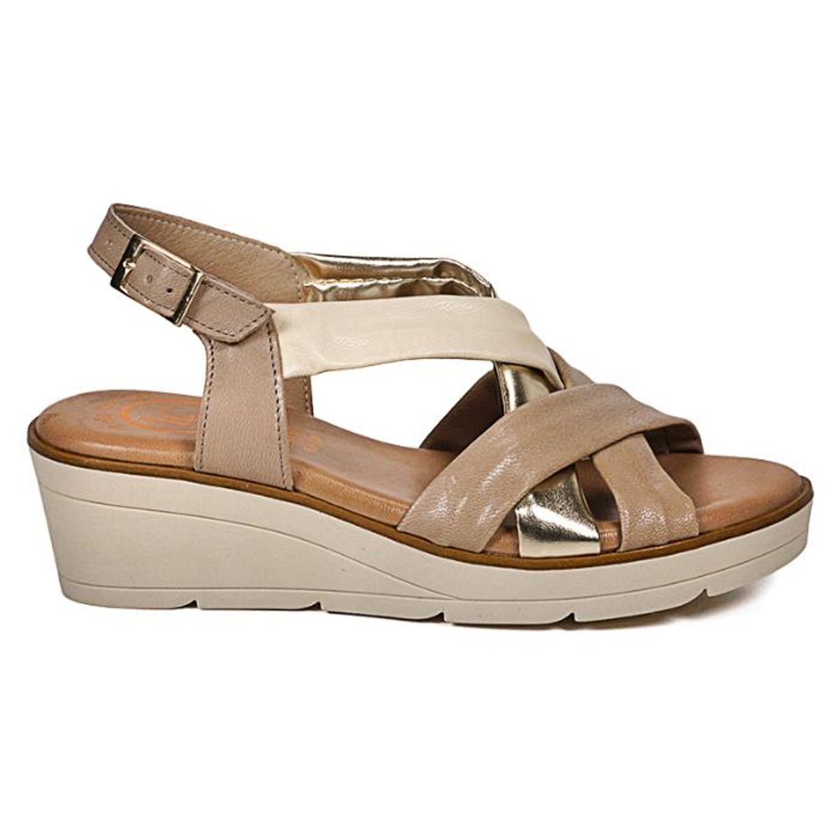 LOLA CANALES - Sandalia Cuero Delarmy Taupe LOLA CANALES