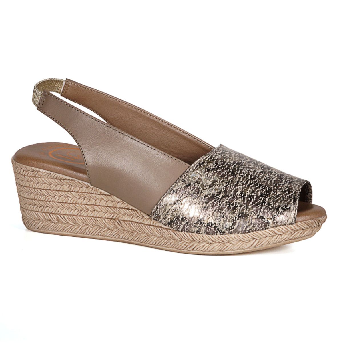LOLA CANALES - Sandalia Cuero Susanne Beige Bronce LOLA CANALES