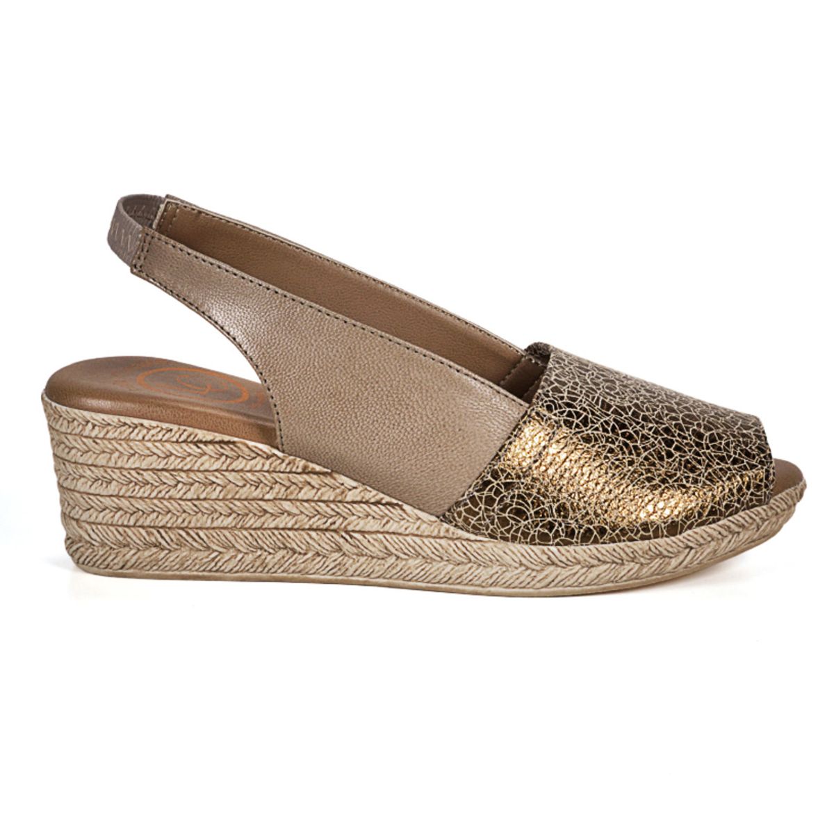 LOLA CANALES - Sandalia Cuero Susanne Beige Cobre LOLA CANALES
