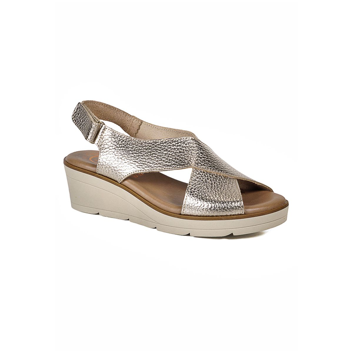 LOLA CANALES - Sandalia Cuero Xaviera Dorado LOLA CANALES