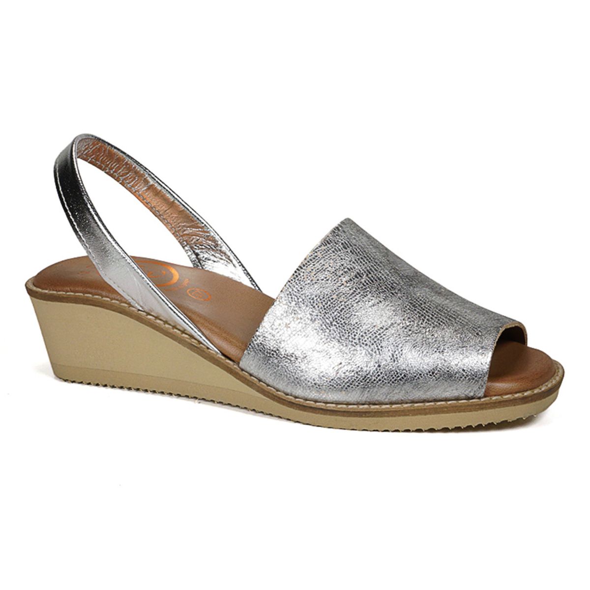 LOLA CANALES - Sandalia Cuero Anika Plateado LOLA CANALES