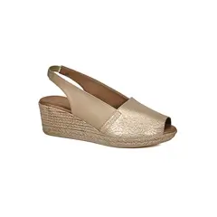 LOLA CANALES - Sandalia Cuero Susanne Dorado