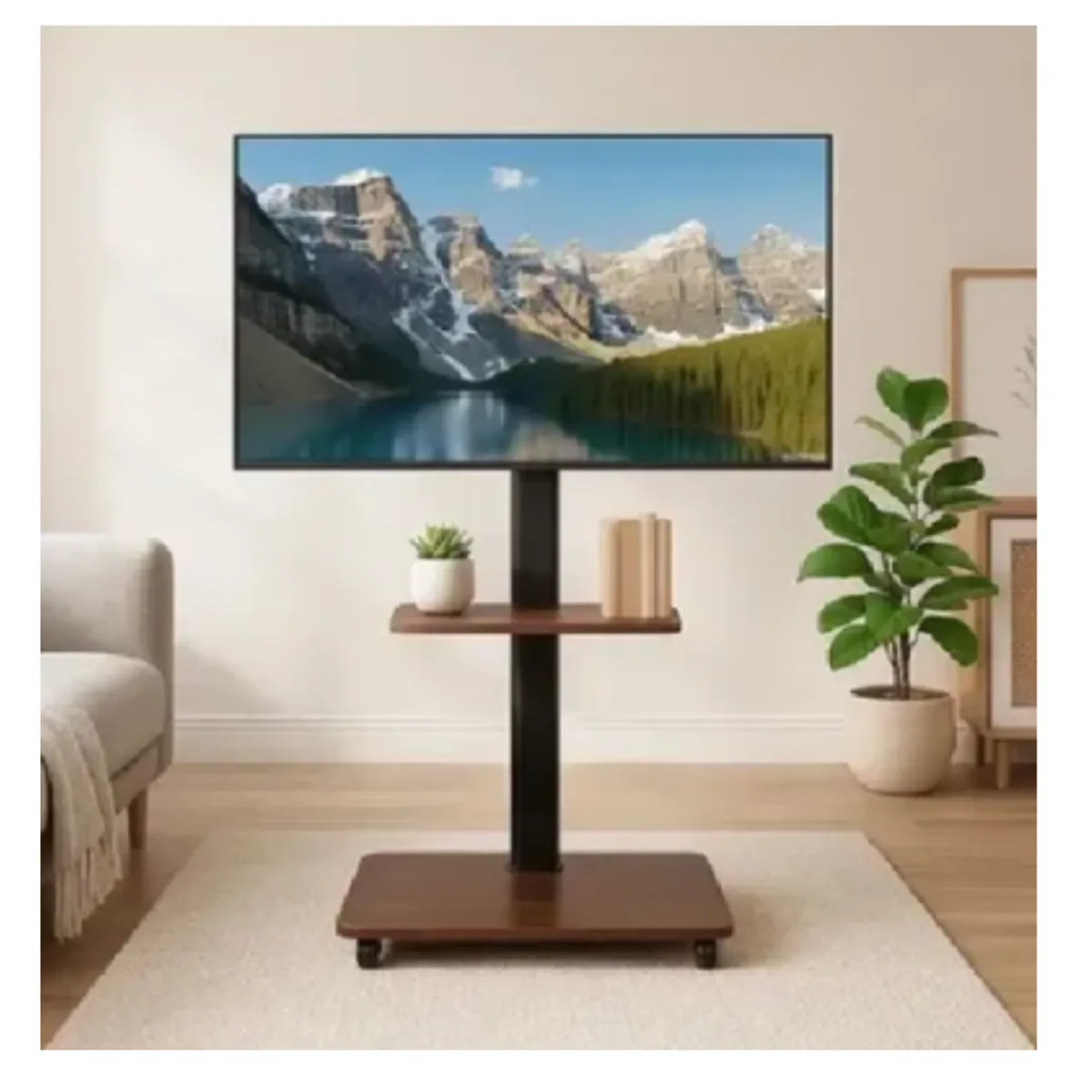 GENERICO - Soporte TV 32 a 70 Pulgadas 60Kg Soporte Pedestal Stand Premium Portátil Con Ruedas