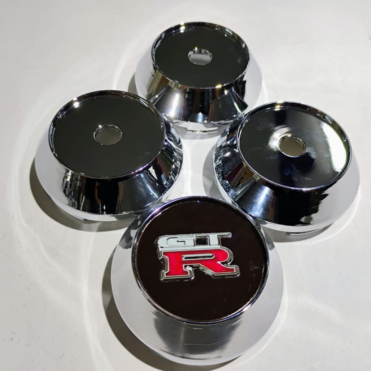 GENERICO - X4 Tapas centro de llantas de auto tunning conica Medidas 58mmX60mm GTR NEGRA