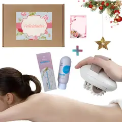 GENERICO - Set de regalo spa en casa con masajeador corporal anticelulitis