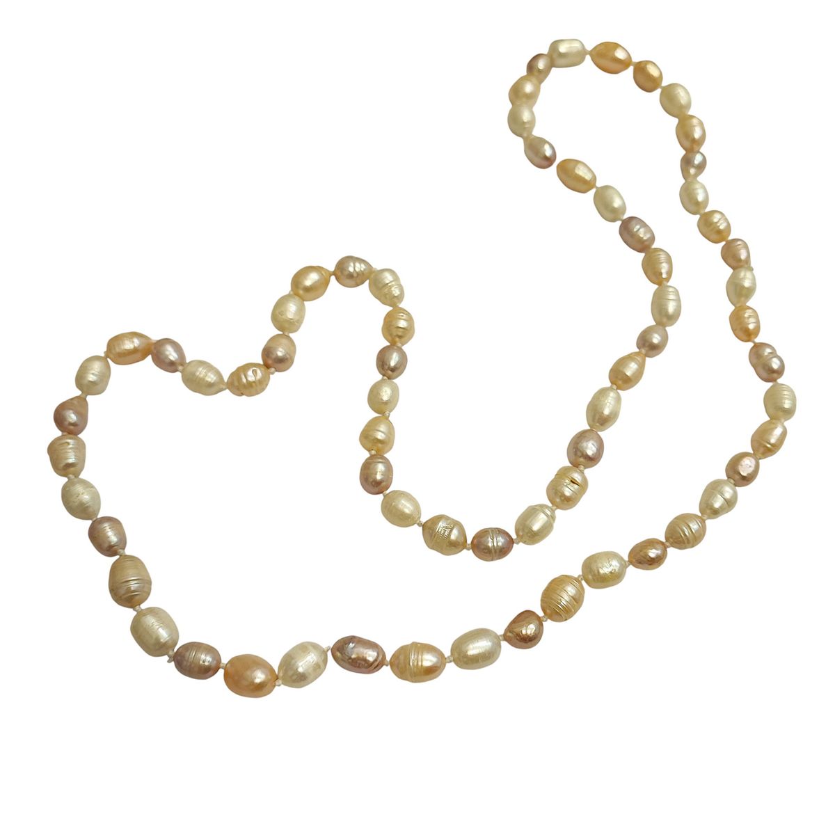 COGGIOLA - Collar Perlas De Río Rosadas Nudos