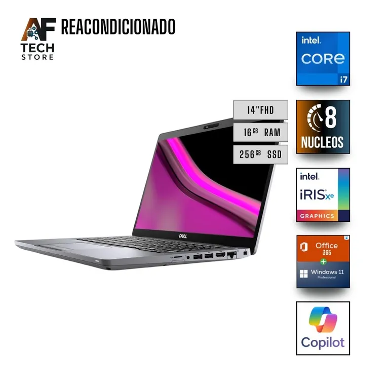 Notebook 5340 I7 12th 16GB 256GB - Win11+Office - Reacondicionado Profesional