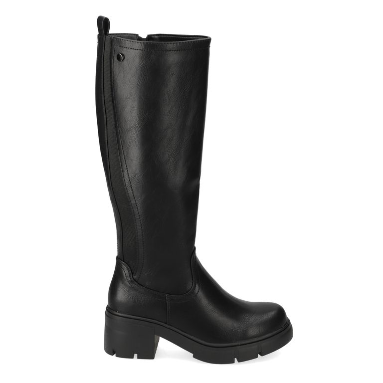 Bota Taco Ancho 5 cm Negro