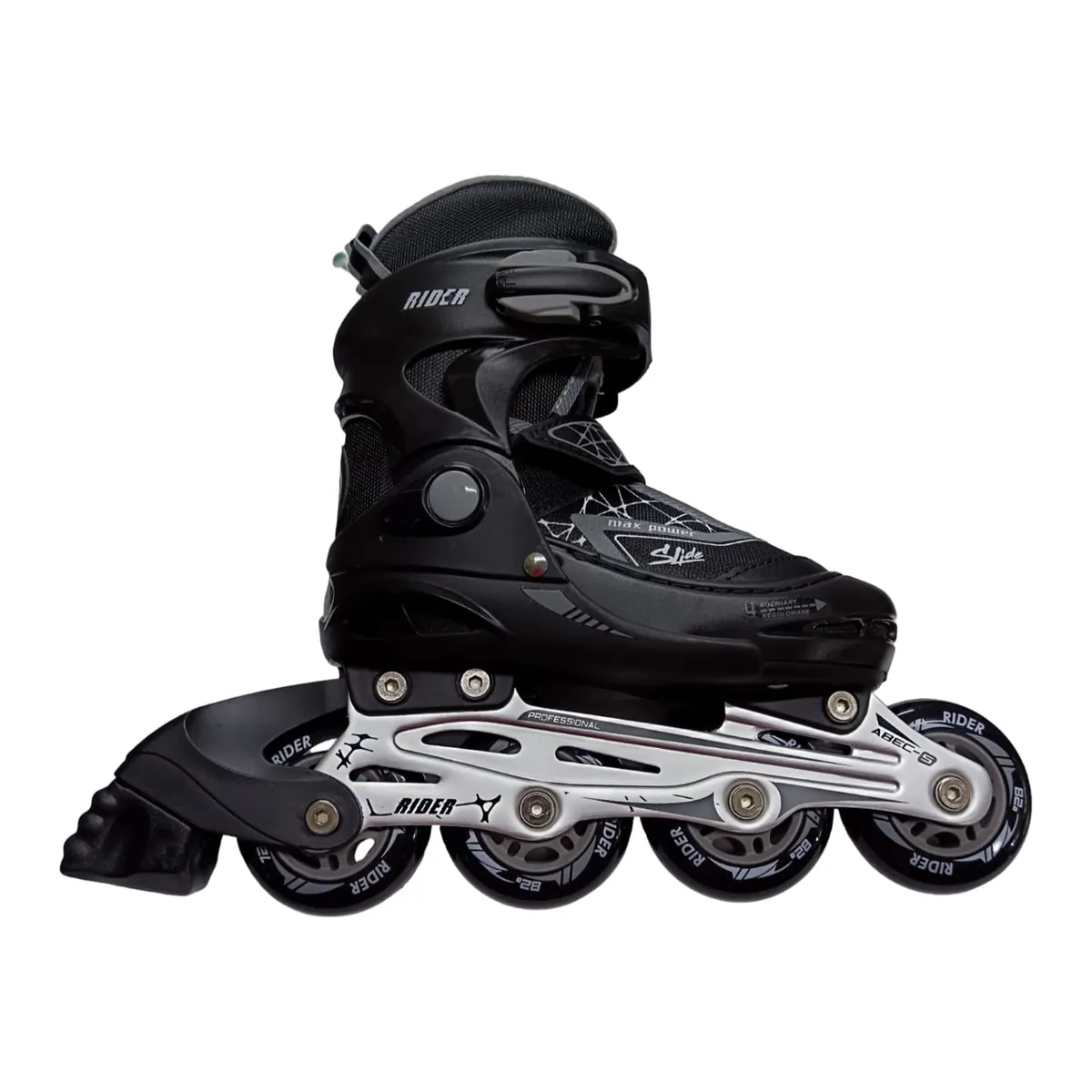 RIDER - PATIN EN LINEA SLIDE NEGRO GRIS 36-39