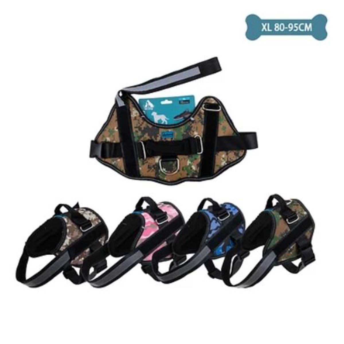 GENERICO - Arnés camuflaje S11 talla XL 30-40kg 80-95cm Color Rosa