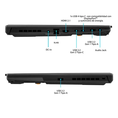 Imagen 2 del producto Notebook TUF Gaming A16 AMD Ryzen 7 32GB RAM 512GB SSD RTX 4050 16""