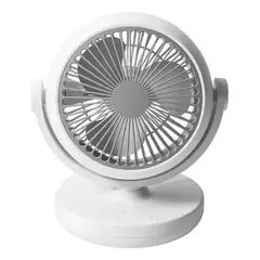 LYDSTO - Ventilador De Mesa Portable Remoto Y Luz Carga Typ-c 20 Cm Blanco Blanco Plástico 3