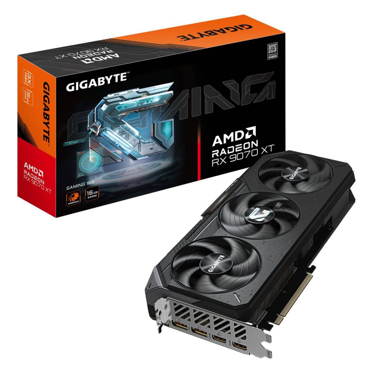 GIGABYTE - Tarjeta de Video Gigabyte Radeon RX 9070 XT GAMING OC 16GB