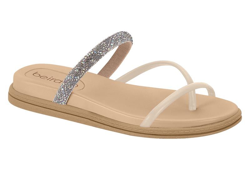 Sandalia Plana Plateado
