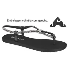BEIRA RIO - Sandalia Plana Negro