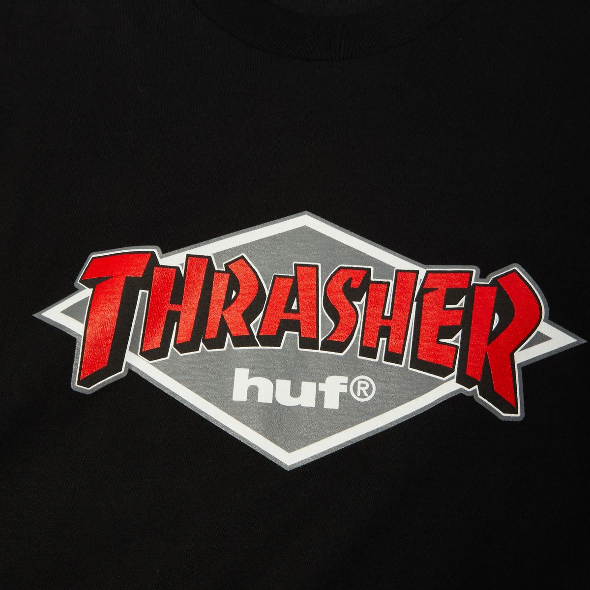 HUF - Polera HUF X THRASHER Logo SS Tee Black
