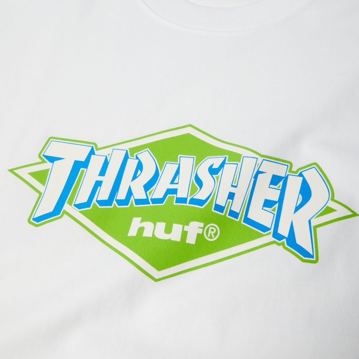 HUF - Polera HUF X THRASHER Logo Tee White