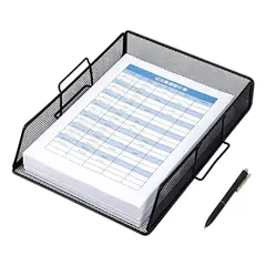 HD HOGAR SPA - Portapapeles Organizador Metal De Escritorio Apilable