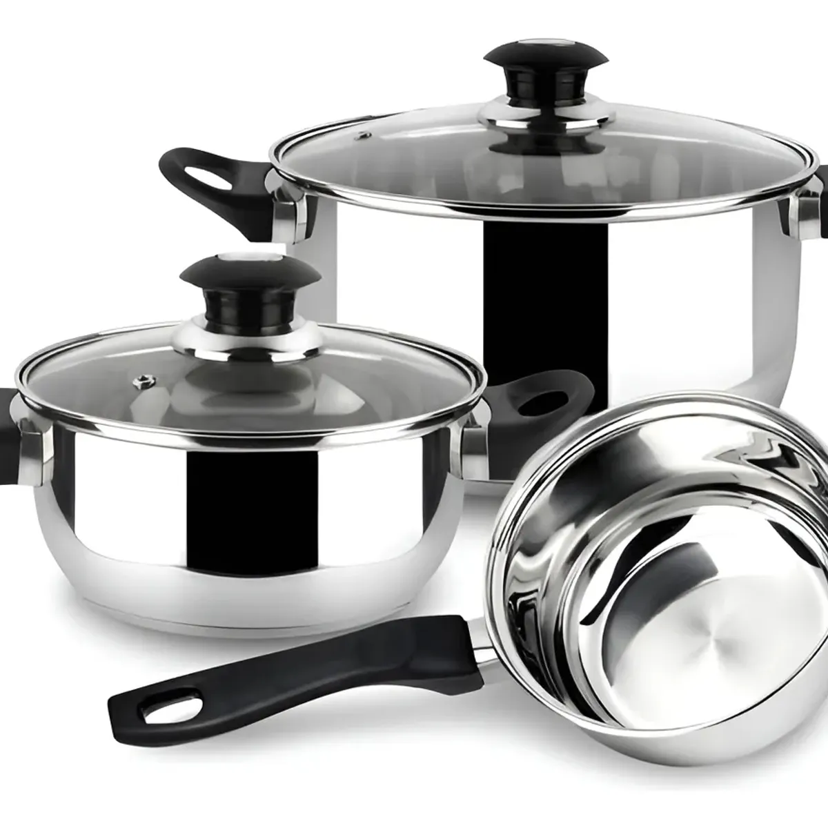MAGEFESA - Batería De Cocina Magefesa 5 Piezas Acero Inoxidable Style