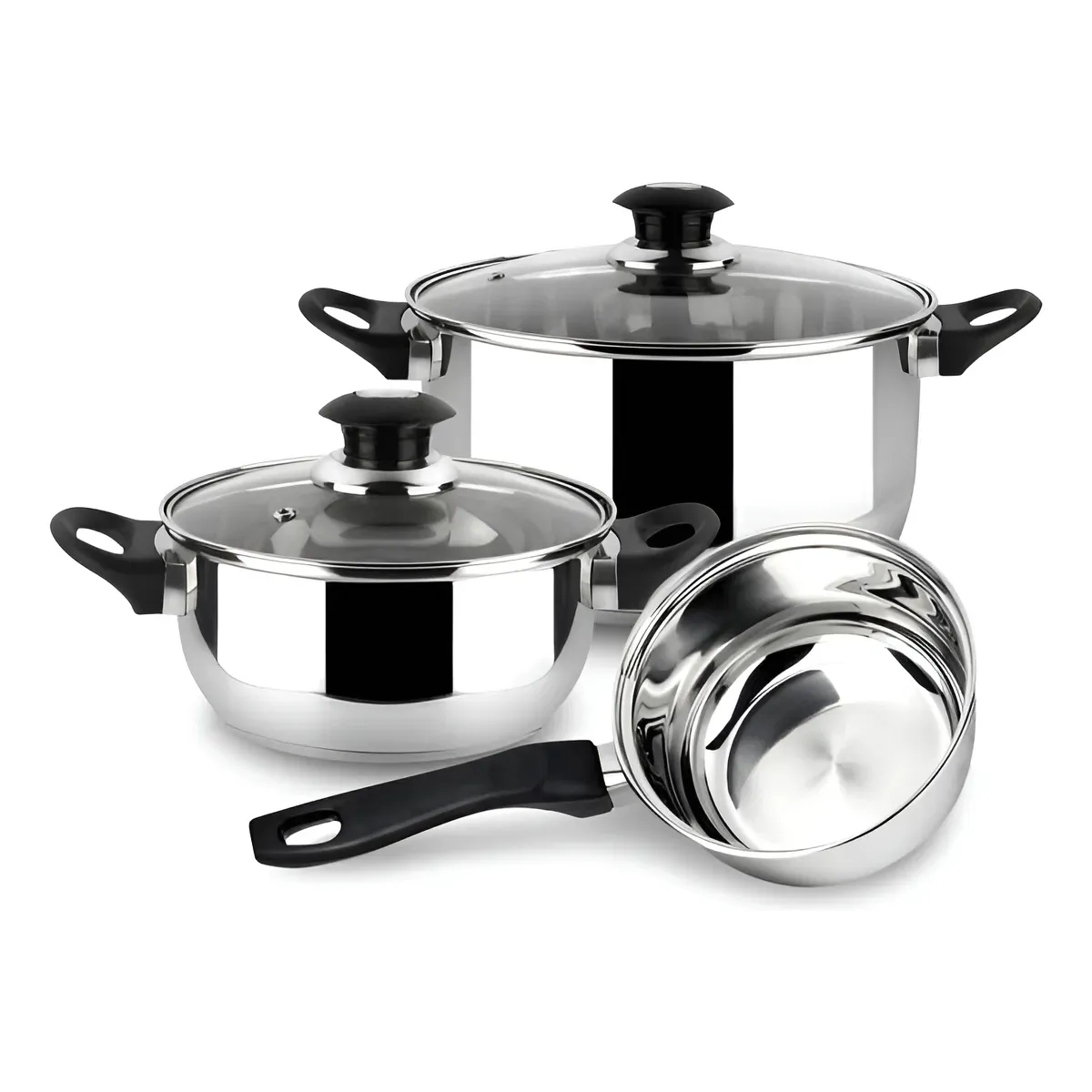 MAGEFESA - Batería De Cocina Magefesa 5 Piezas Acero Inoxidable Style