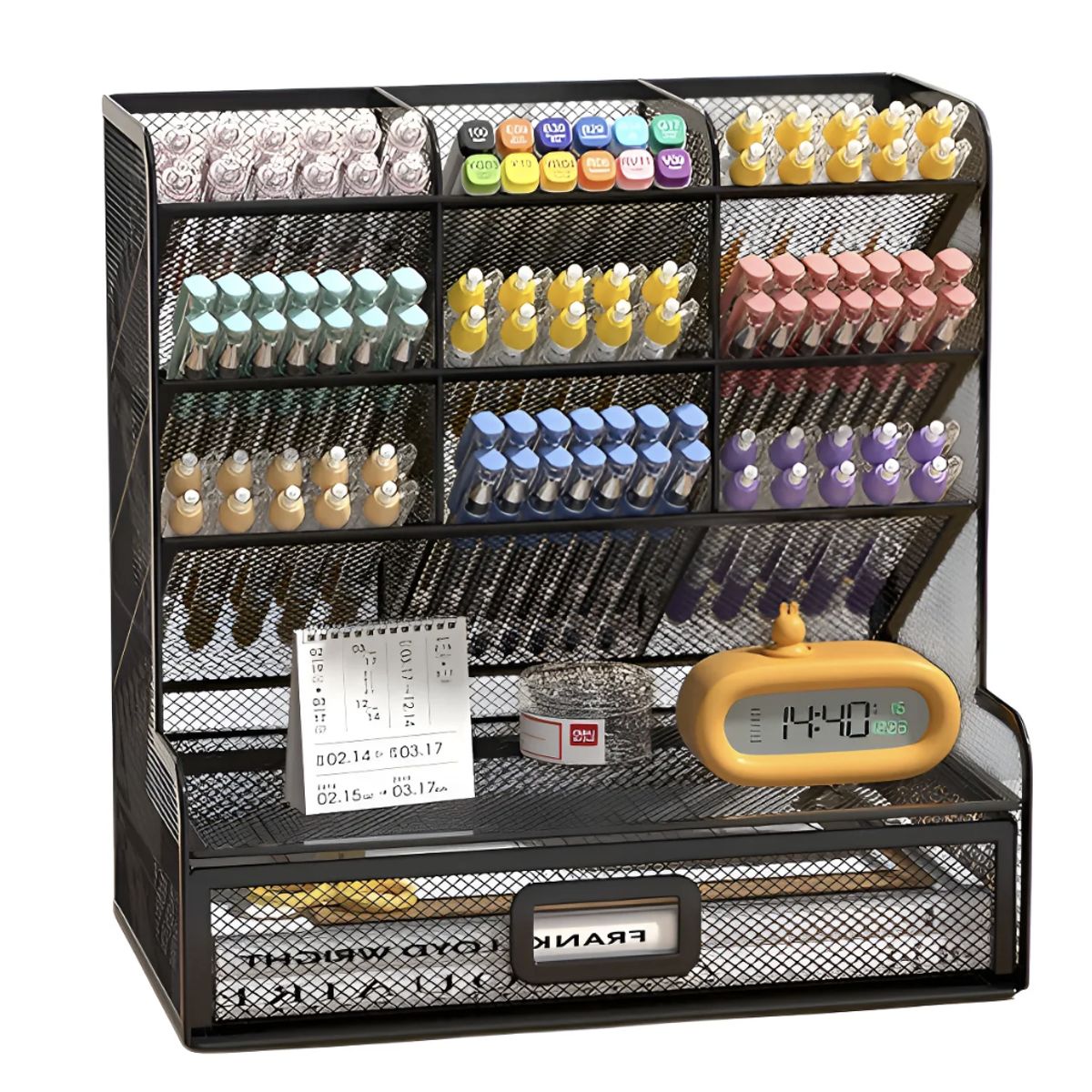 OKAY - Porta Lapices Organizador Metal De Escritorio Multiuso