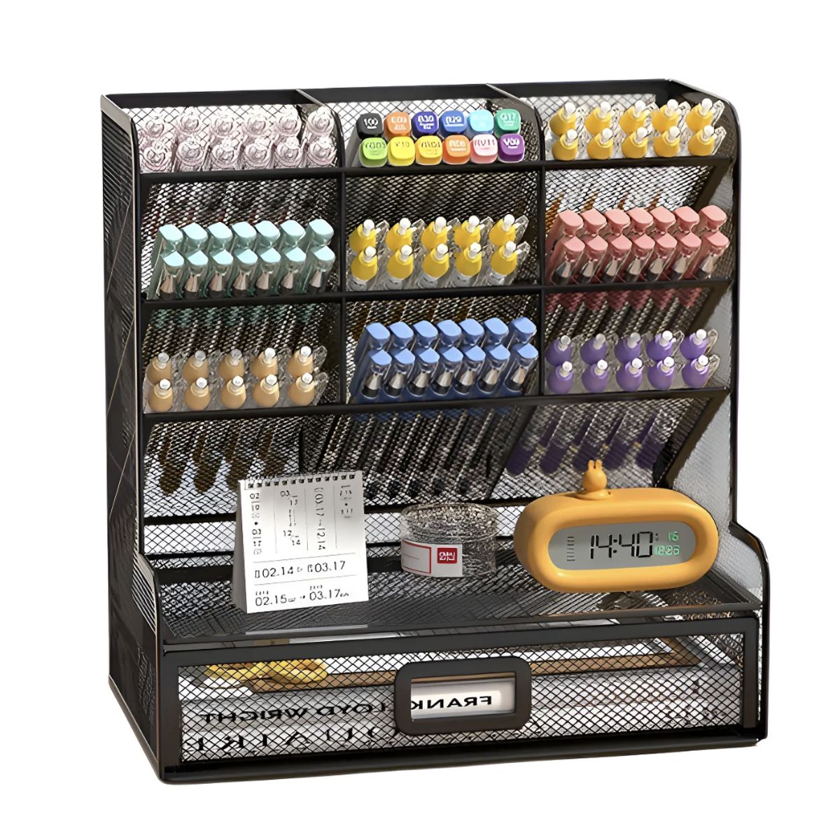 OKAY - Porta Lapices Organizador Metal De Escritorio Multiuso