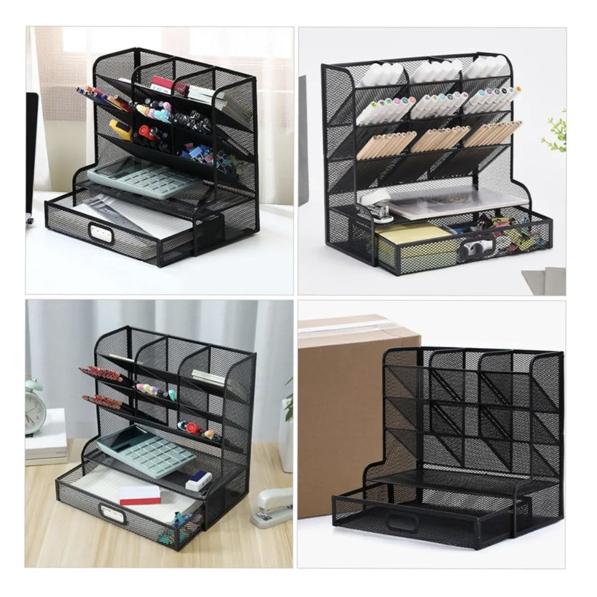 OKAY - Porta Lapices Organizador Metal De Escritorio Multiuso