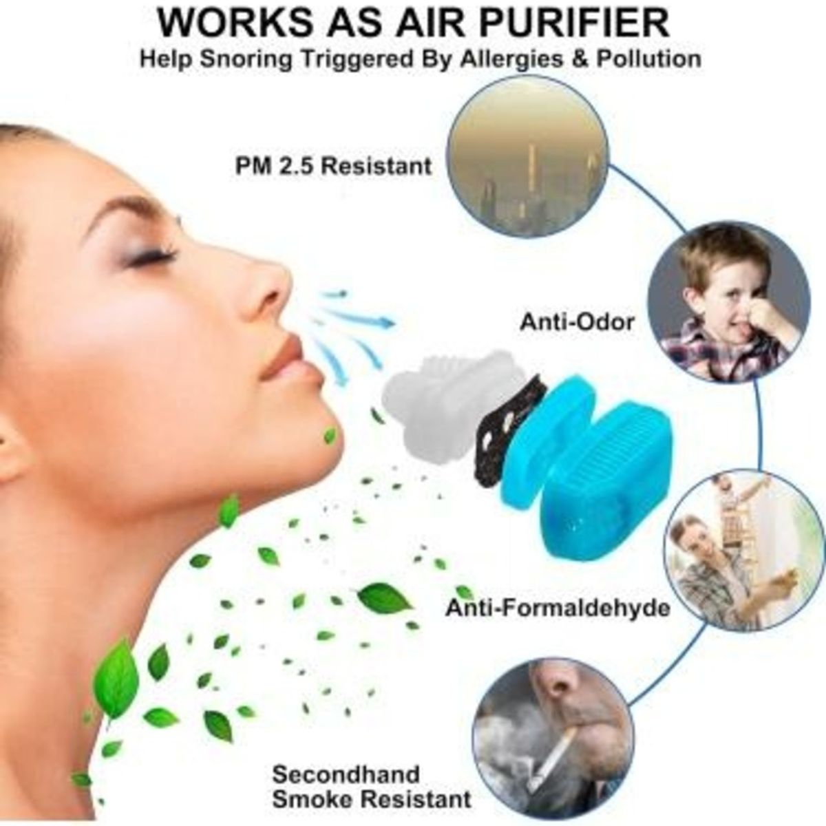 MOVI - ANTIRRONQUIDO Y PURIFICADOR DE AIRE 2 EN 1