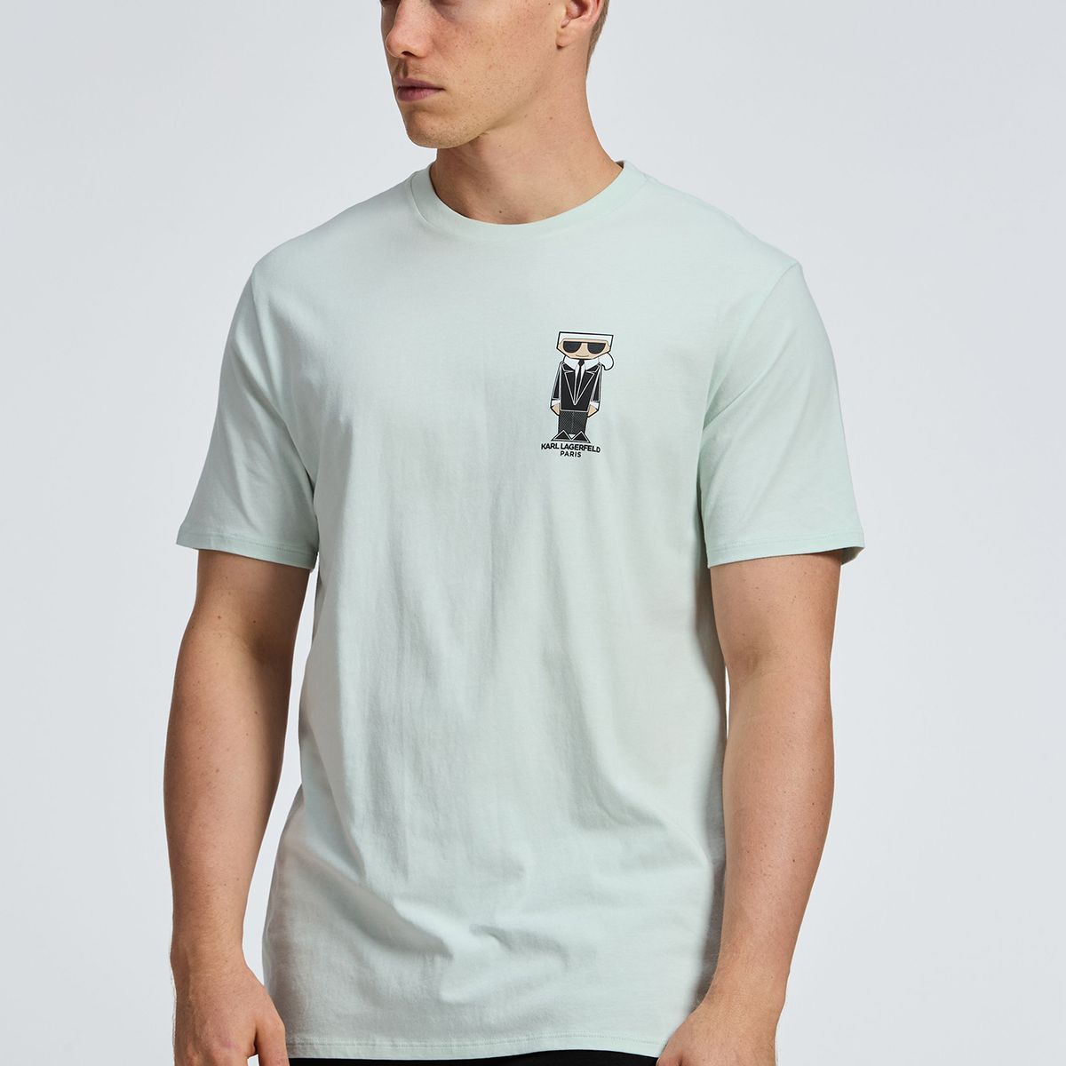KARL LAGERFELD - Polera con pequeño estampado de Karl