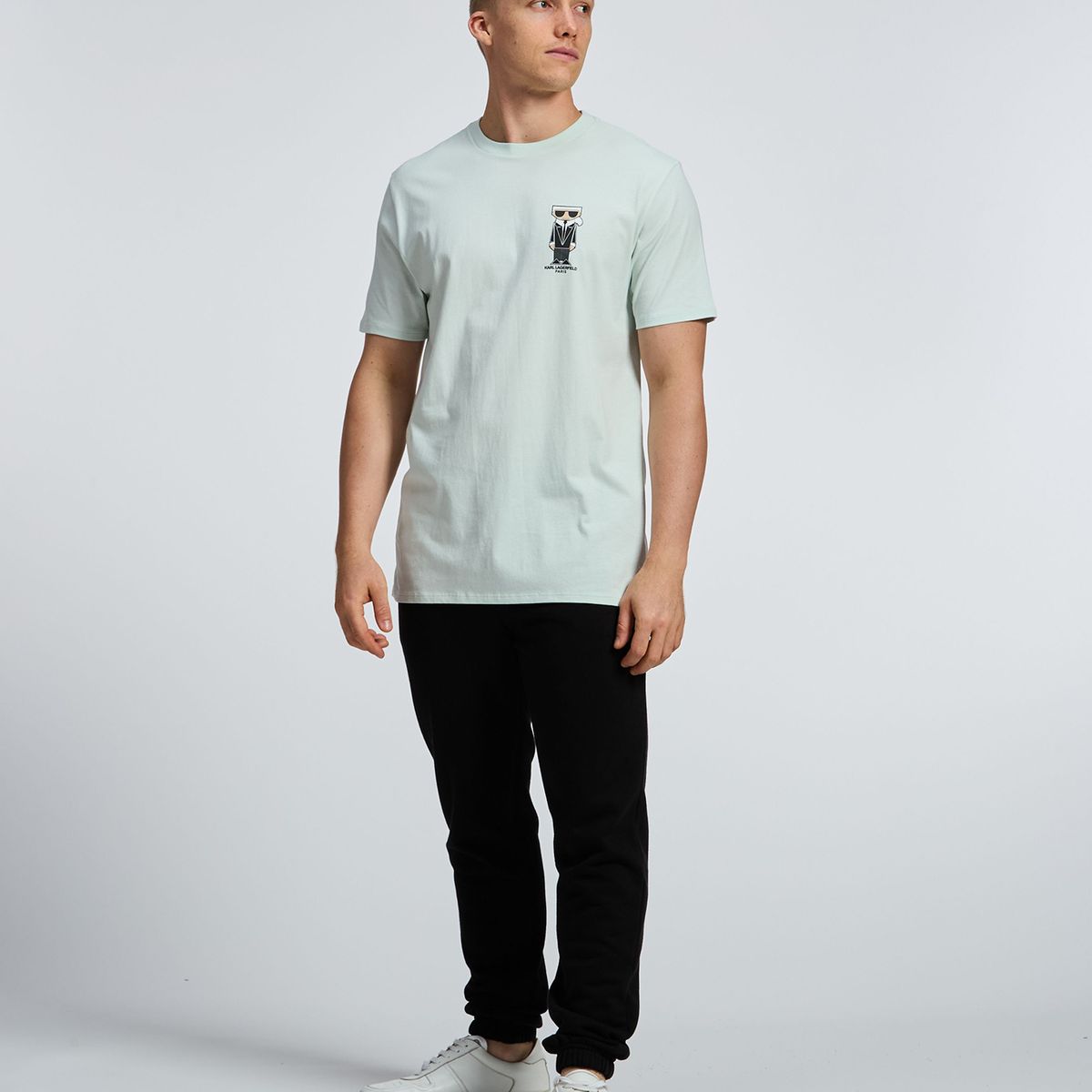 KARL LAGERFELD - Polera con pequeño estampado de Karl
