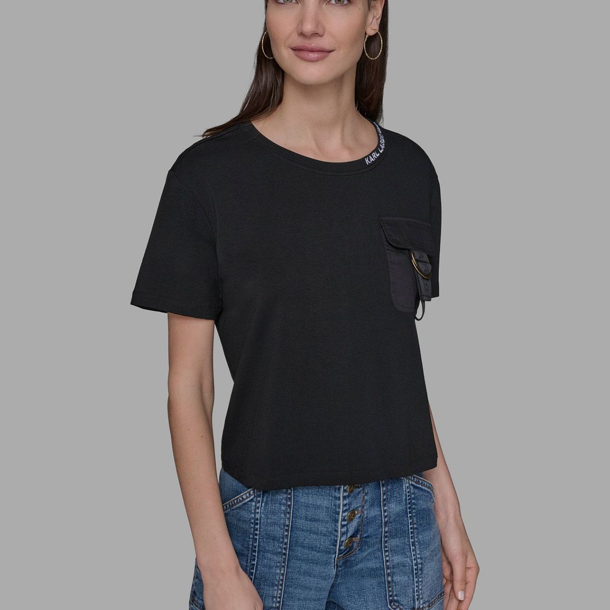 KARL LAGERFELD - Polera sin mangas y estampado C EST LA VIE