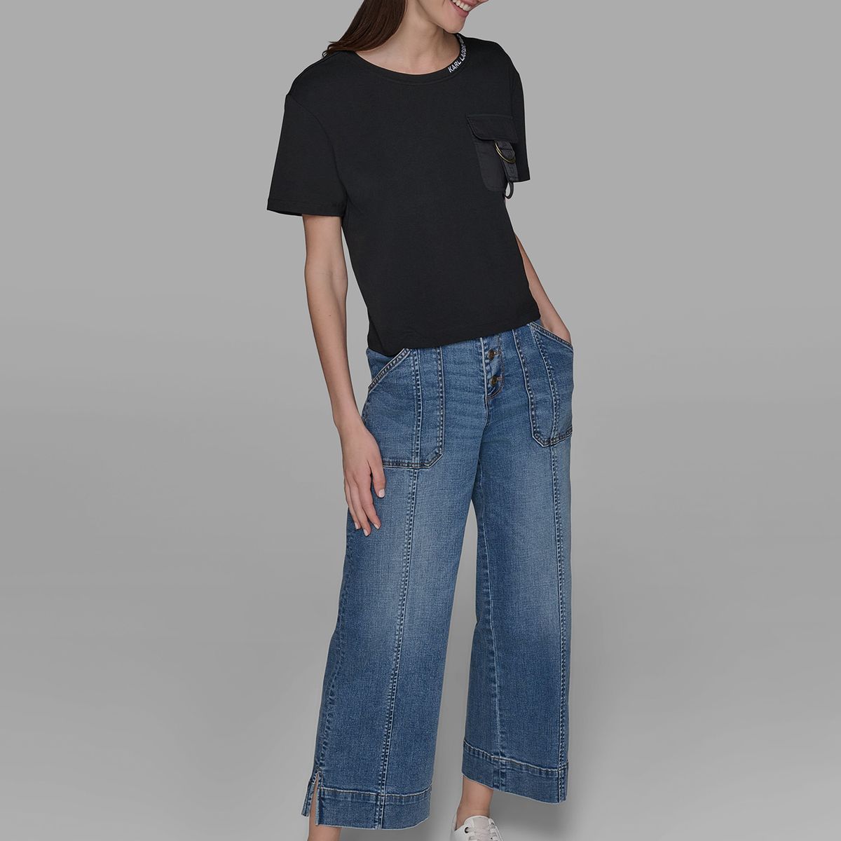 KARL LAGERFELD - Polera sin mangas y estampado C EST LA VIE