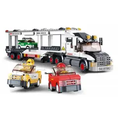 AZULAMAR - Bloques De Transportador De Coche Carreras Juguete Regalos